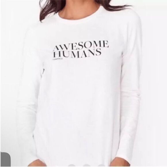 Figs Tops - FIGS Awesome Humans Wear FIGS Long Sleeve Tee